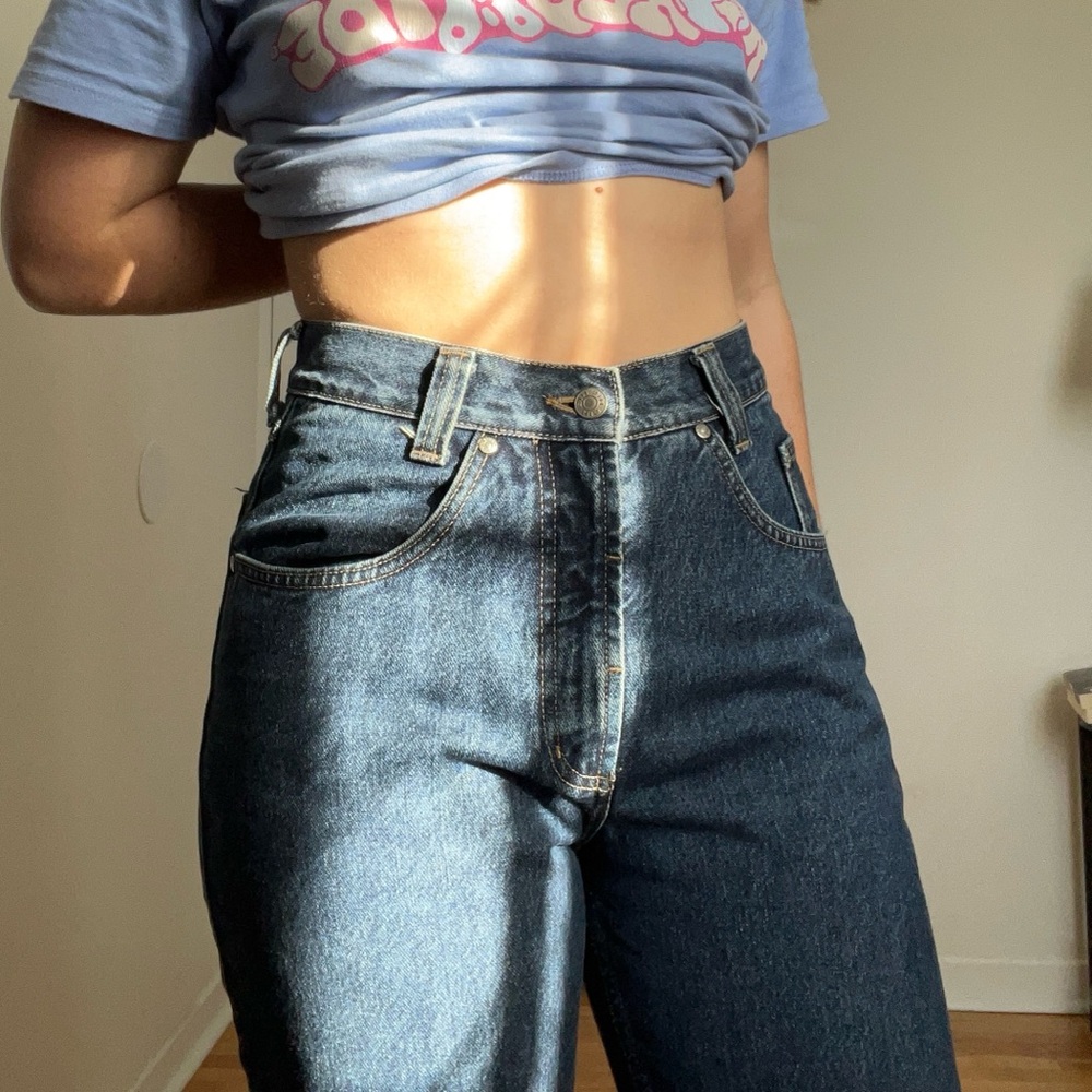High Rise Blue Jeans